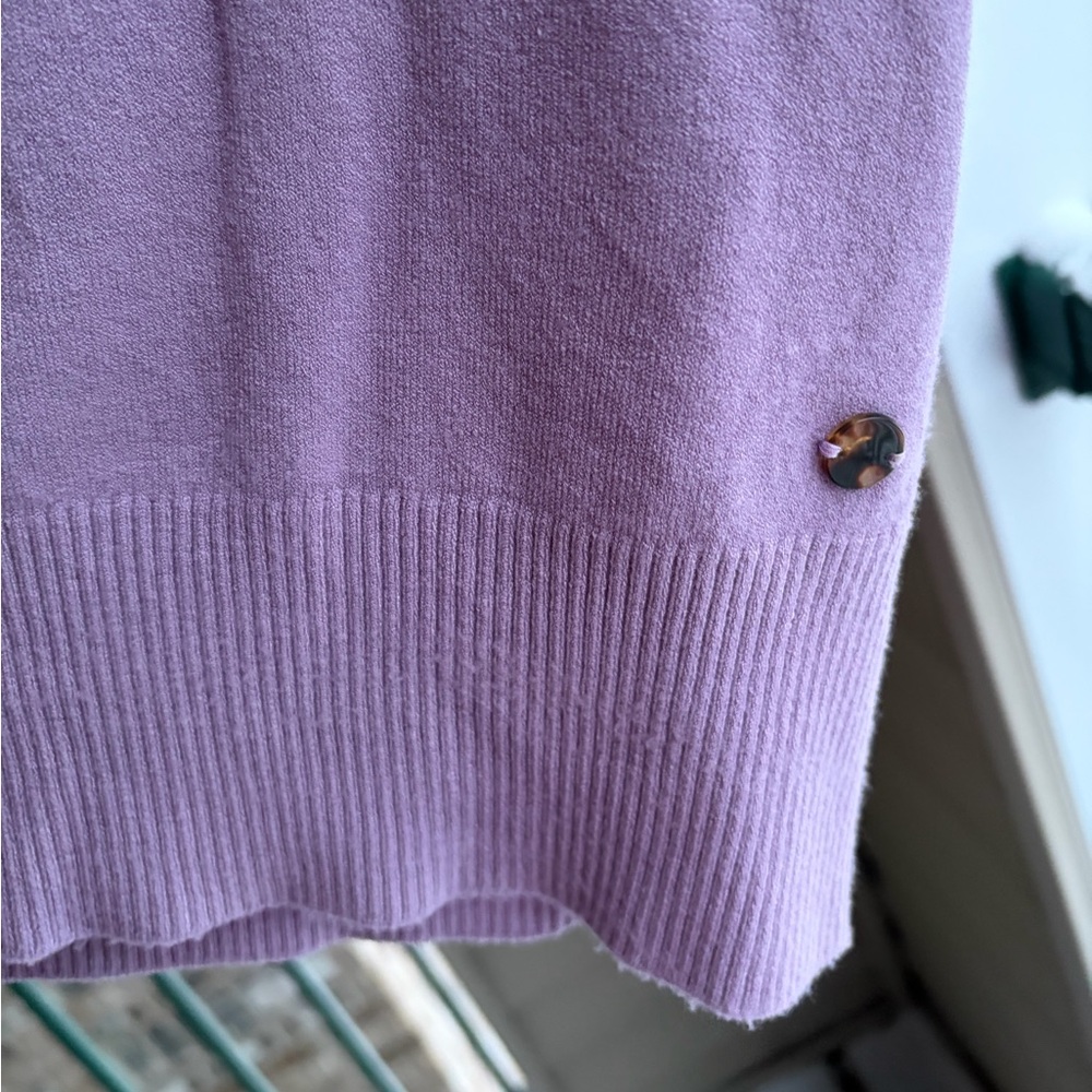 🆕 Ottod’Ame Essence Lavender Turtleneck Sweater US 10 Made in Italy ViscoseBlend - Picture 9 of 17